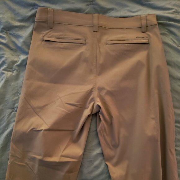 Eddie Bauer Men's Horizon Guide Chino Pants - Slim (32x30, Light Khaki) - Picture 3 of 11